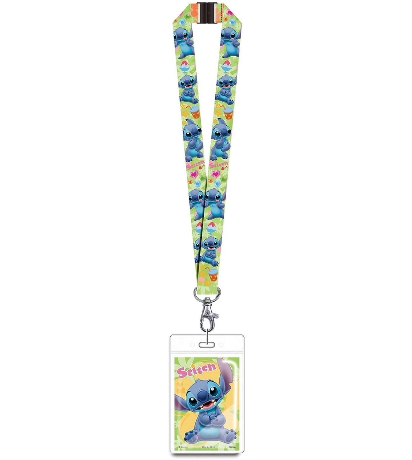 Stitch Deluxe Lanyard With Card Hold (Green)